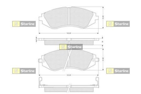 Тормозные колодки дисковые STARLINE BD S188