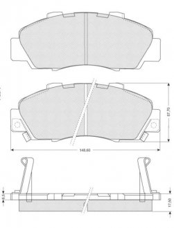 Гальмівні колодки дискові STARLINE BD S214 (фото 1)