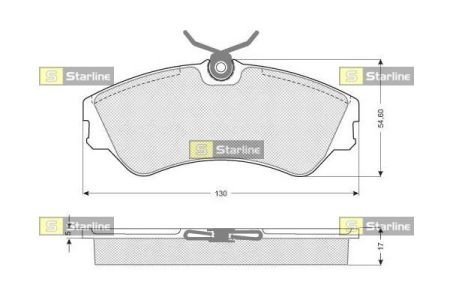 Гальмівні колодки дискові STARLINE BD S298