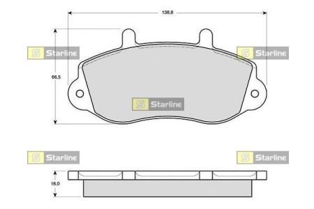 Гальмівні колодки дискові STARLINE BD S315