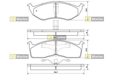 Тормозные колодки дисковые STARLINE BD S349