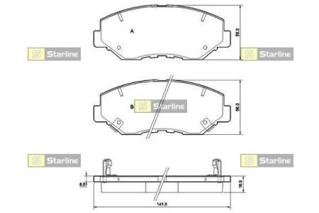 Тормозные колодки дисковые STARLINE BD S356