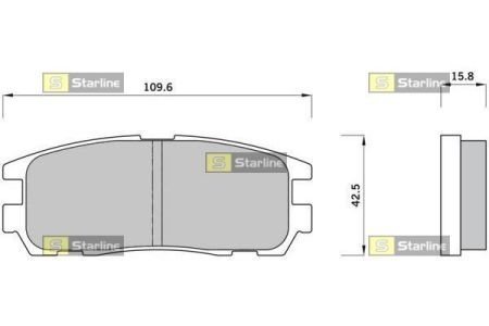 Гальмівні колодки дискові STARLINE BD S366