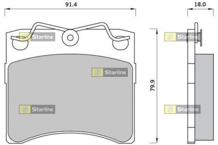 Гальмівні колодки дискові STARLINE BD S398