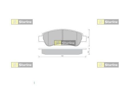 Гальмівні колодки дискові STARLINE BD S405 (фото 1)