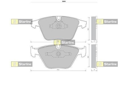 Тормозные колодки дисковые STARLINE BD S410