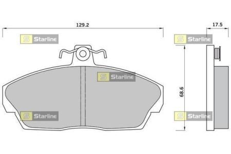 Тормозные колодки дисковые STARLINE BD S416