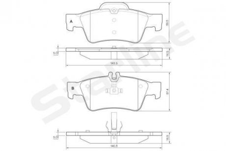 Гальмівні колодки дискові STARLINE BD S827P