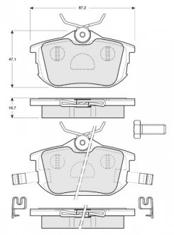 Тормозные колодки дисковые STARLINE BD S830P