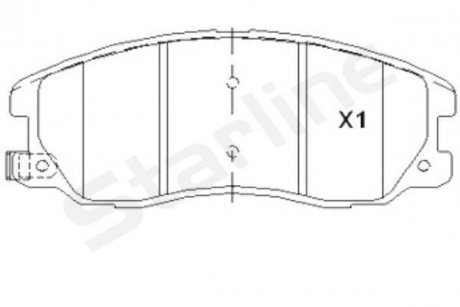 Тормозные колодки дисковые STARLINE BD S852P