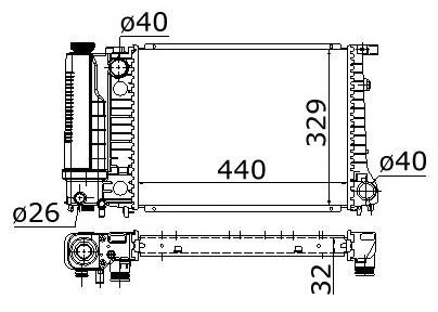 Радіатор охолодження STARLINE BW2101