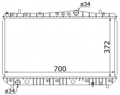 Радіатор охолодження STARLINE DWA2073