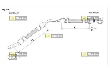 Тормозной шланг STARLINE HA E.1219 (фото 1)