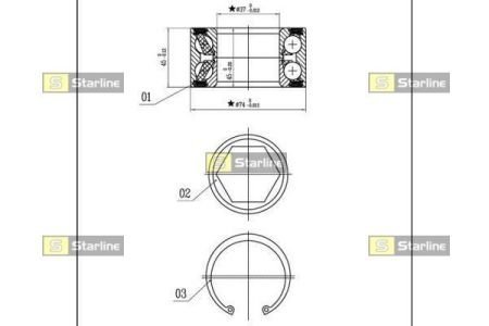 Подшипник колесный STARLINE LO 01326