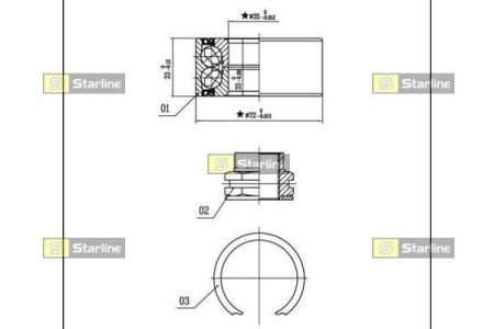 Подшипник колесный STARLINE LO 01438