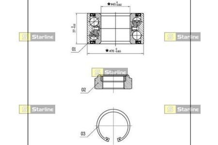 Подшипник колесный STARLINE LO 03432