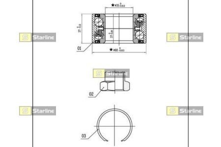 Подшипник колесный STARLINE LO 03441