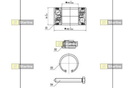 Підшипник колісний STARLINE LO 03450