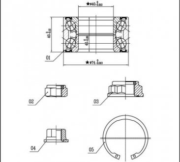 Підшипник колісний STARLINE LO 03455