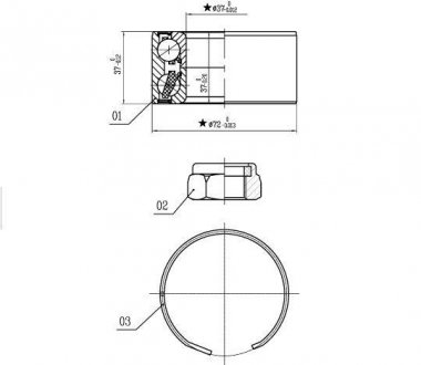 Подшипник колесный STARLINE LO 03596