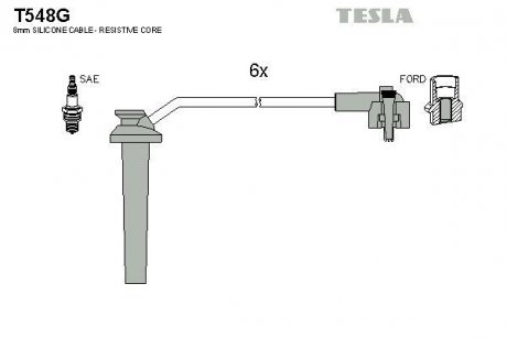 Провід високої напруги TESLA T548G