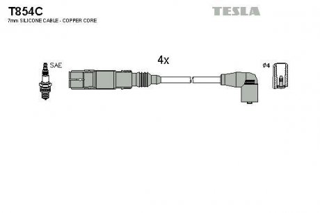 Провода в/в TESLA T854C