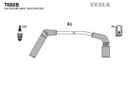 Провода високої напруги TESLA T888B