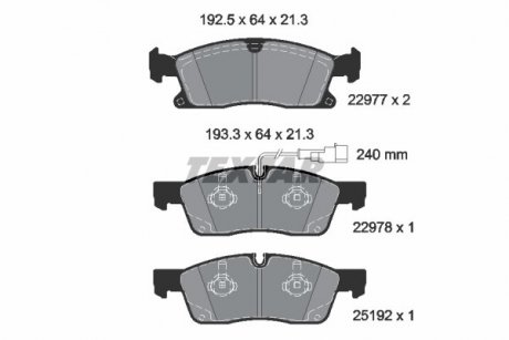 Гальмівні колодки MASERATI Levante "F "16>> TEXTAR 2297701