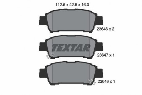 Гальмівні колодки TOYOTA Avensis Verso/Previa "R "00>> TEXTAR 2364601