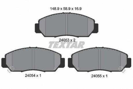 A_Гальмівні колодки HONDA Accord/FR-V "F "01>> TEXTAR 2405301