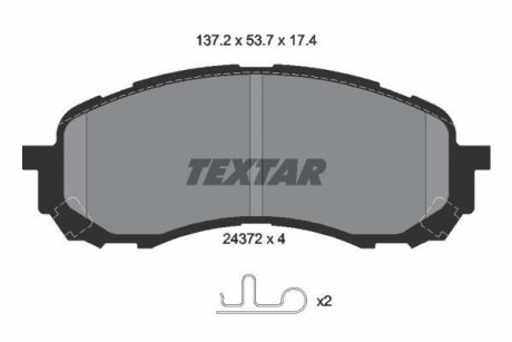 Гальмівні колодки SUBARU Impreza "F "00>> TEXTAR 2437201