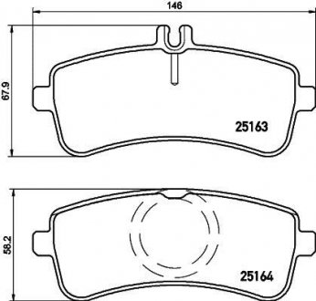 Гальмівні колодки MERCEDES S63AMG \'\'R \'\'13>> TEXTAR 2516301