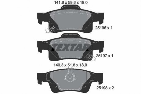 Гальмівні колодки дискові TEXTAR 2519601