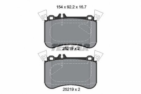 A_Гальмівні колодки MERCEDES CLA(X117,C117)/GLA(X156) "F "13>> TEXTAR 2521905