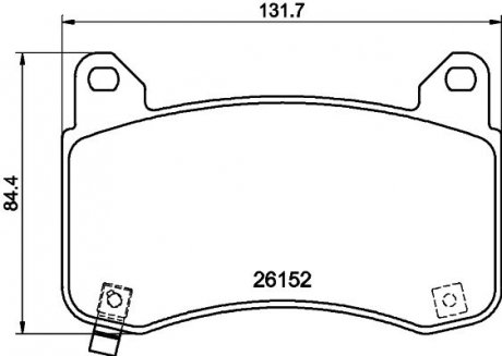 Гальмівні колодки TESLA Model 3/Y AWD "F "17>> TEXTAR 2615201