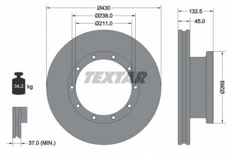 Автозапчастина TEXTAR 93087900