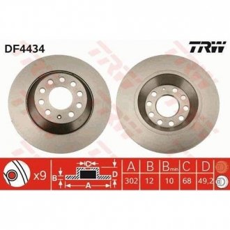 Диск тормозной TRW DF4434