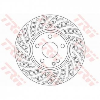 Диск тормозной MERCEDES A(W176)/ B(W246) "F D=295mm "12>> TRW DF6262S (фото 1)