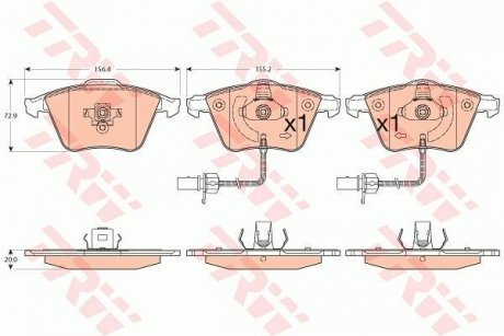 Колодки гальмівні дискові TRW GDB1554