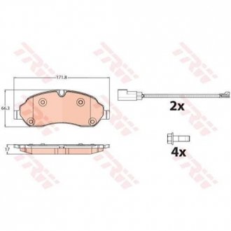 Тормозные колодки TRW GDB2117