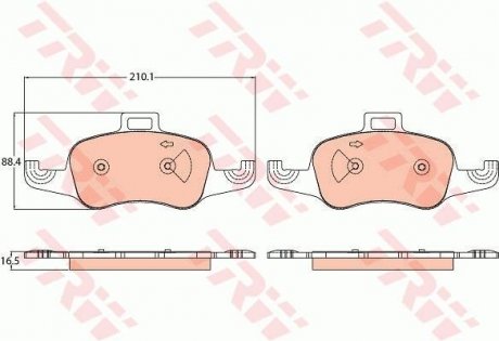 Гальмівні колодки дискові AUDI TT "F "14>> TRW GDB2120