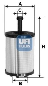 Фильтр масляный UFI 25.197.00