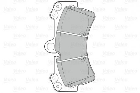 Тормозные колодки дисковые AUDI/PORSCHE/VW Q7/Cayenne/Touareg "3,0-6,0 "02-15 Valeo 302043