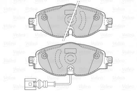 Тормозные колодки дисковые VAG A3/Q2/TT/Octavia/Golf/Passat/Tiguan "1,0-2,0 "F "12>> Valeo 302145