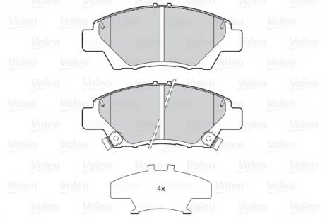 Тормозные колодки дисковые HONDA CR-Z/Jazz/Insight "1,2-1,5 "F "08>> Valeo 302158