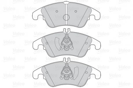 Гальмівні колодки дискові MERCEDES C-Class/CLS/E-Class/SLC/SLK "1,6-5,5 "F "07>> Valeo 302160