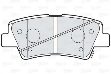 Гальмівні колодки дискові HYUNDAI/KIA/SSANGYONG i20/i30/i40/ix35/Tucson/Ceed "1,0-2,0 "R "10>> Valeo 302219