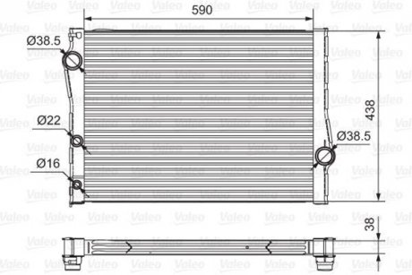 Радіатор BMW X5(E70)/X6(E71,E72) "3,0-4,0 "08>> Valeo 701549