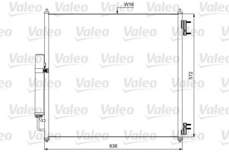 Радиатор кондиционера Valeo 814053