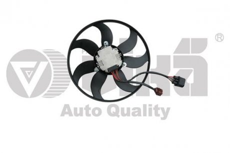 Вентилятор радиатора 300W Skoda Octavia (04-13), Superb (08-13,14-)/VW Caddy (04-08), Golf (04-07), Passat (06-07) Vika 99590360401